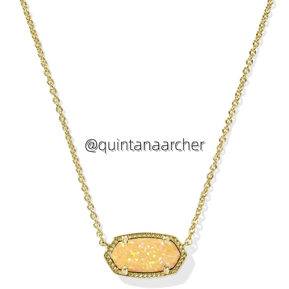 Elisa Gold Short Pendant Necklace